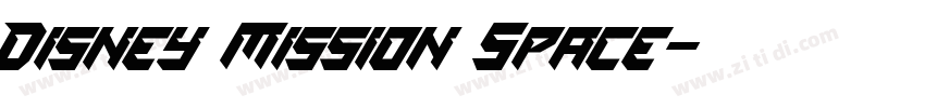 Disney Mission Space字体转换